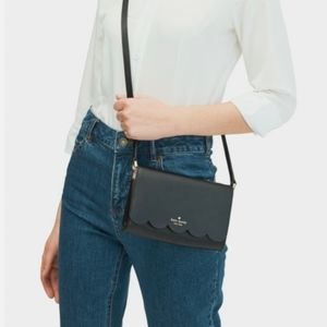 kate spade Black Scallop Crossbody Bag